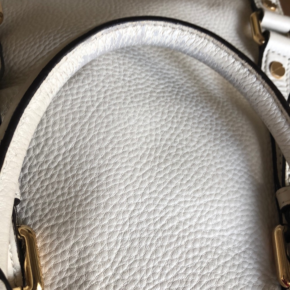 Michael Kors Bedford Ivory Leather Satchel - Picture 6 of 8